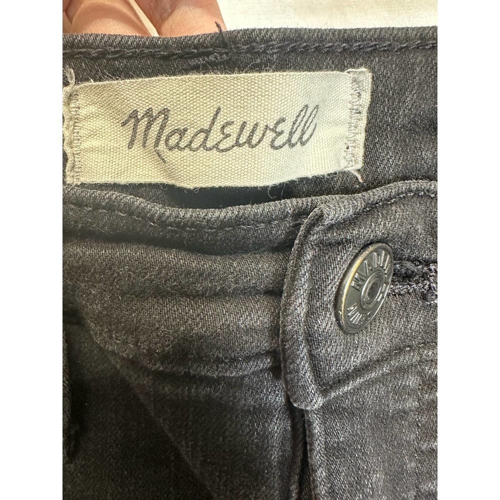 Madewell Mid-rise Jeans Women’s sz. 27 Black Bennet Wash Roadtripper Skinny - Picture 10 of 12